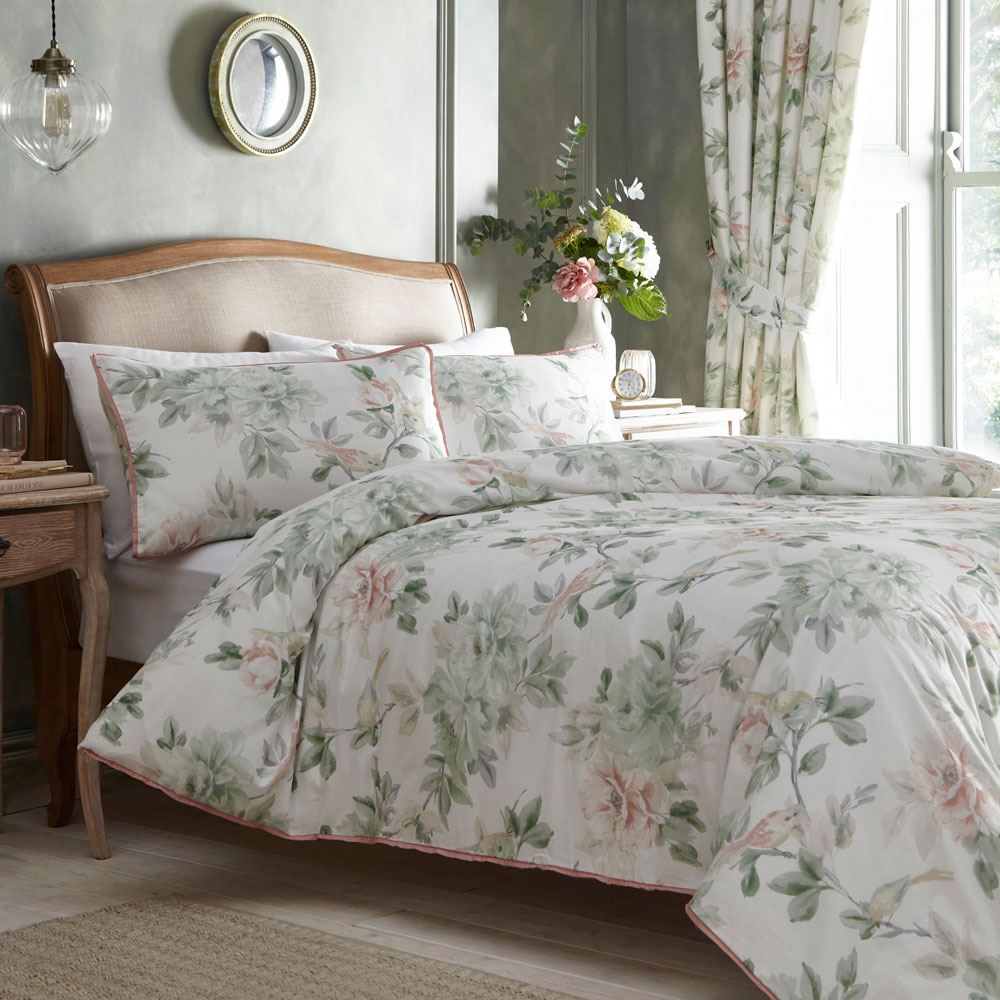 Appletree Heritage Campion Floral 100% Cotton 200 Thread Count Duvet Cover Set