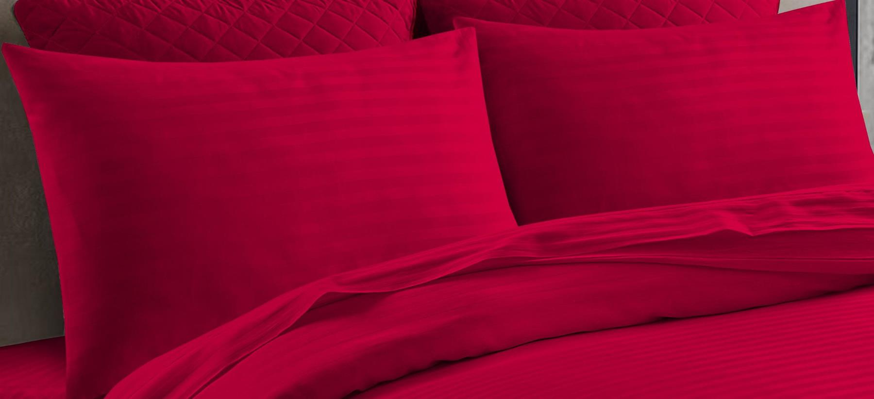 Night Zone Satin Stripe 100% Cotton 250 Thread Count Duvet Cover Set
