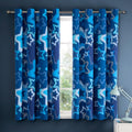 Catherine Lansfield Ombre Stars 66x72 Inch Fully Reversible Eyelet Curtains Two Panels Blue