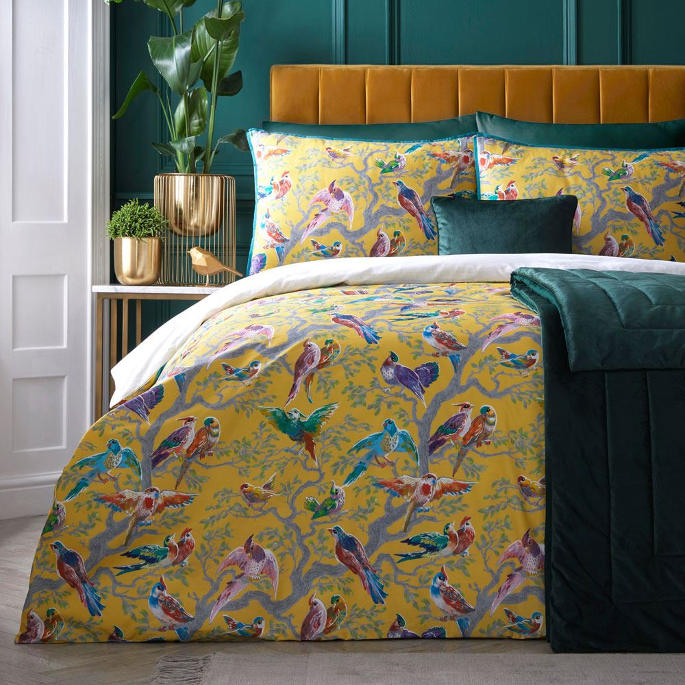 Laurence Llewelyn Bowen Birdity Absurdity 200 Thread Count 100% Cotton Duvet Cover Set