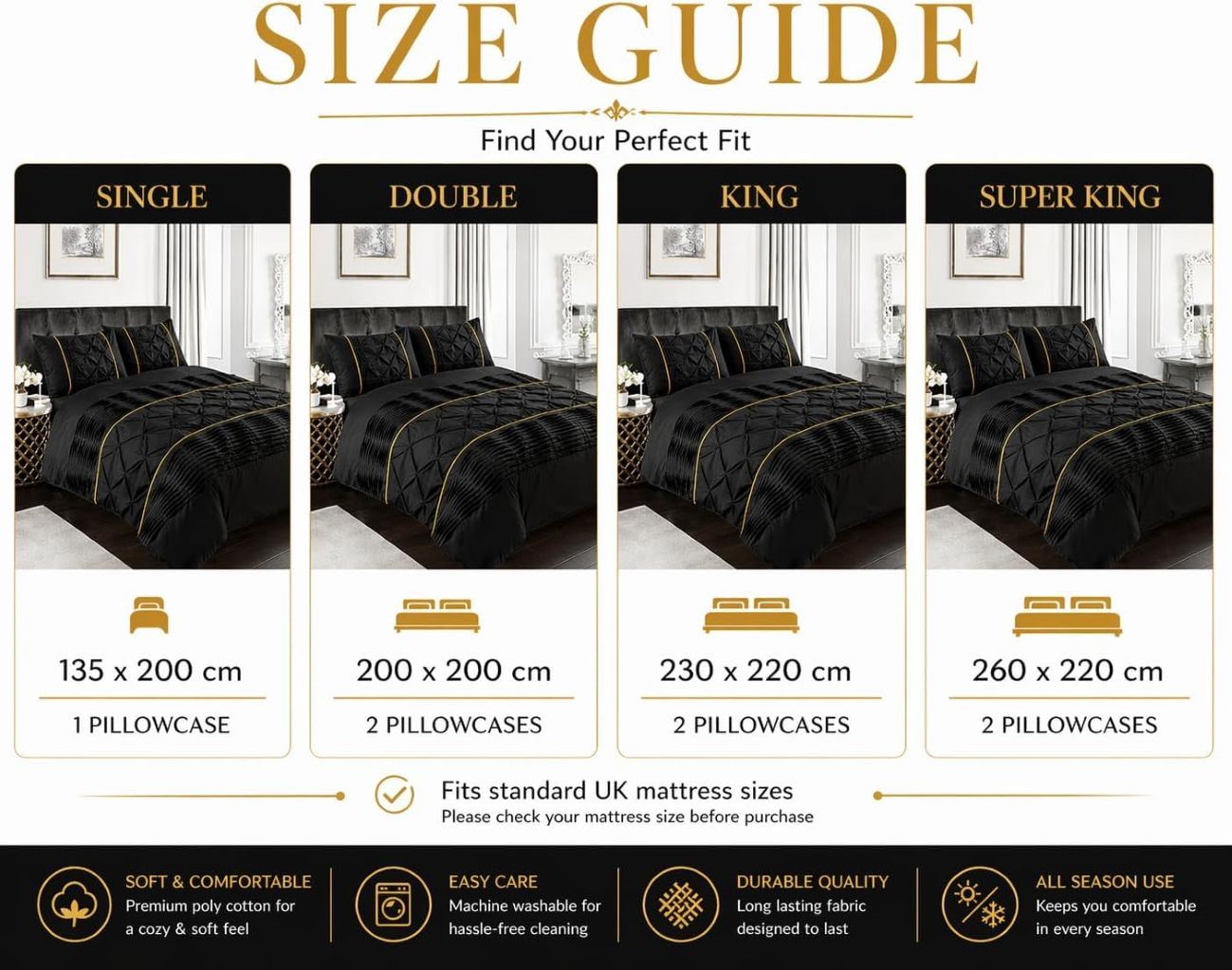 Night Zone Elegant Eleanor Duvet Cover Set