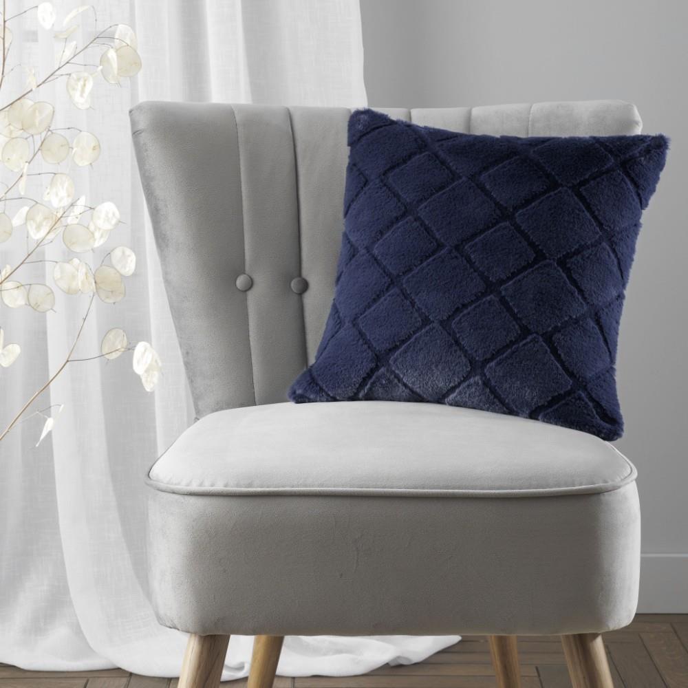 Catherine Lansfield Cosy Diamond Faux Fur Soft Touch 43x43cm Cushion