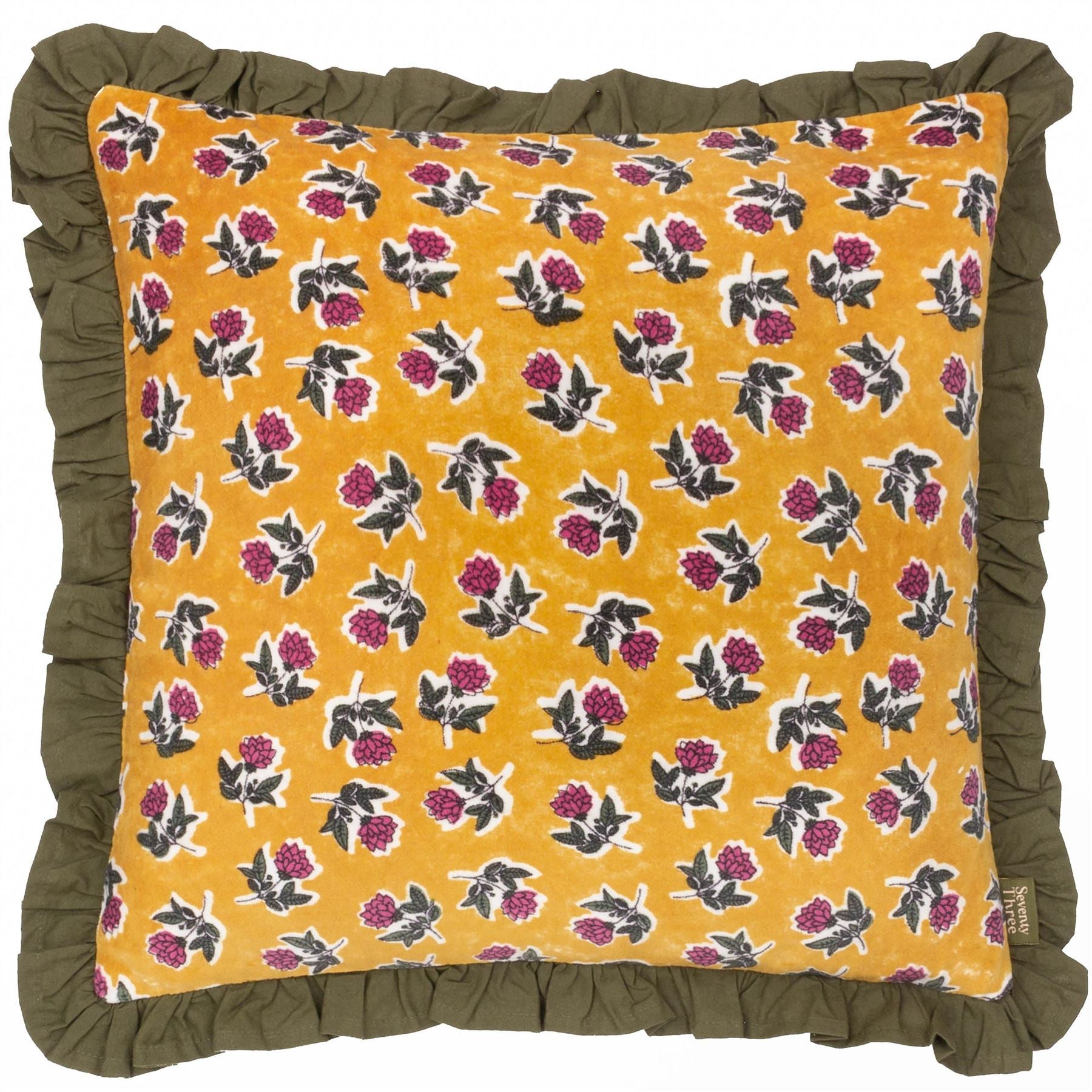 Paoletti Kemble Floral Ruffled Frill Edge Cushion Cover
