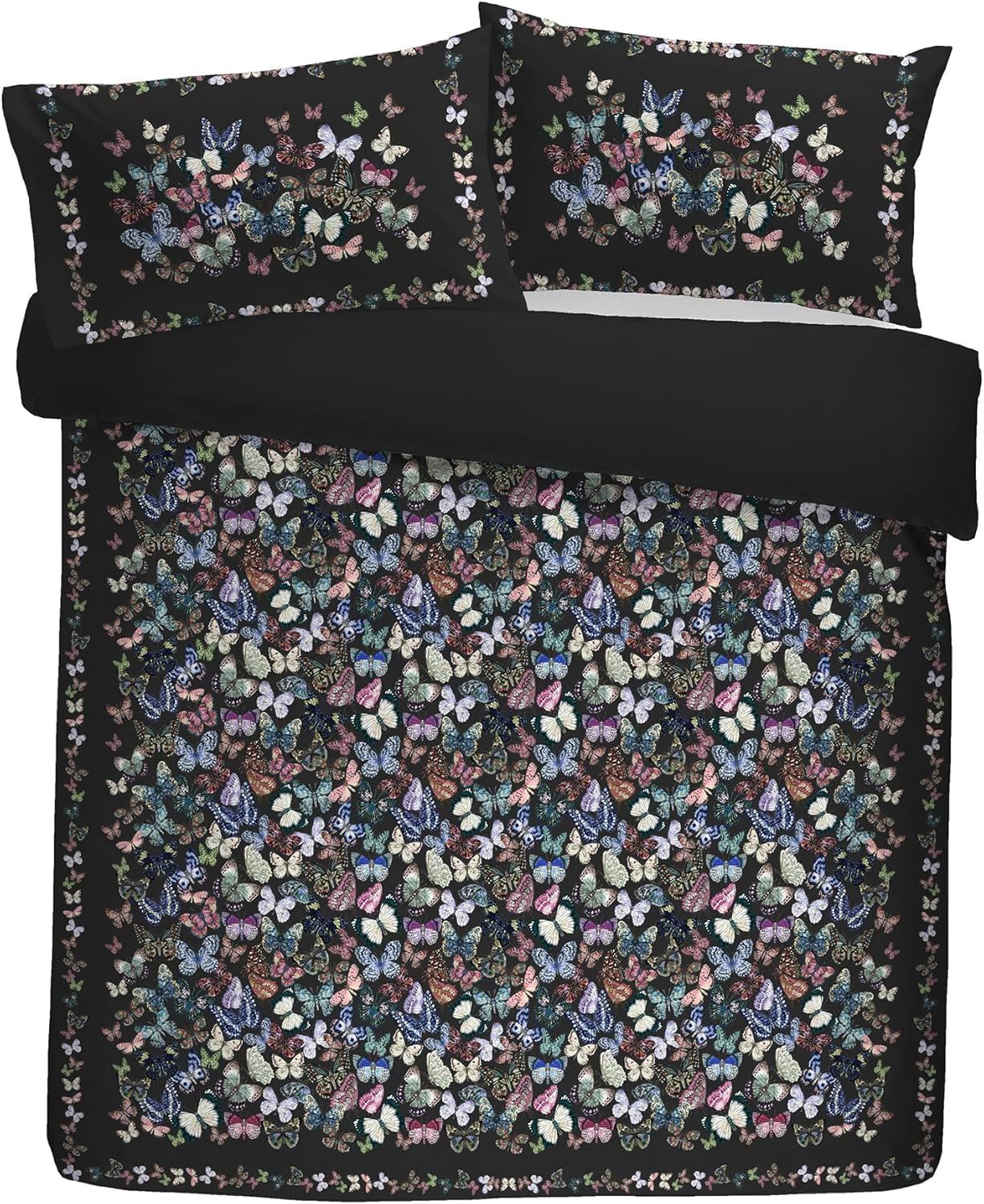 Soiree Papillon Butterflies Velvet Duvet Cover Set
