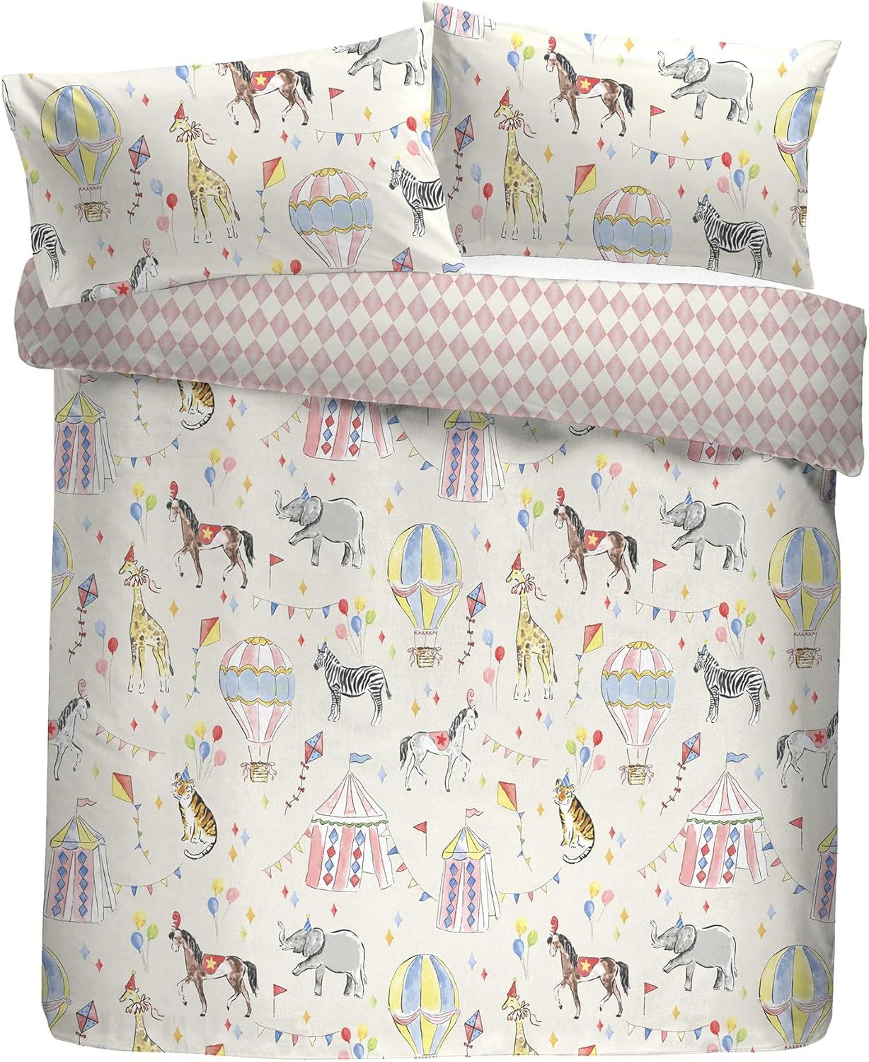 Bedlam Circus Time Easy Care Reversible Duvet Cover Set