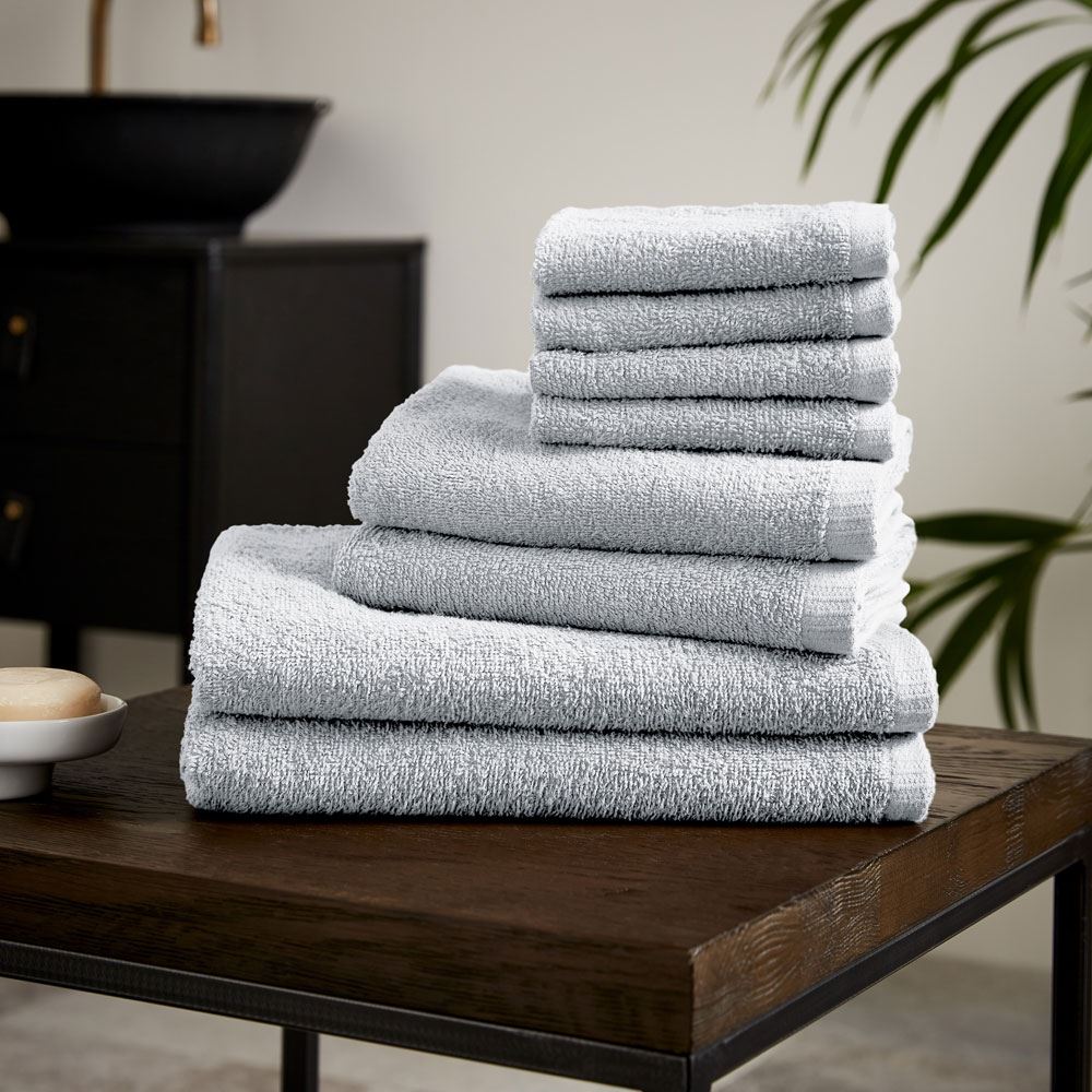 Catherine Lansfield Quick Dry 100% Cotton 8 Piece Towel Bale