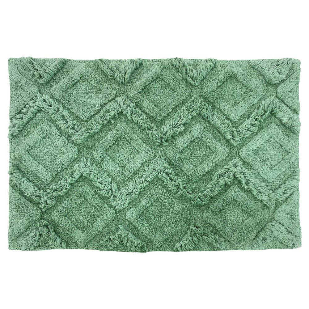 The Linen Yard Diamond Tufted 100% Cotton Bath Mat
