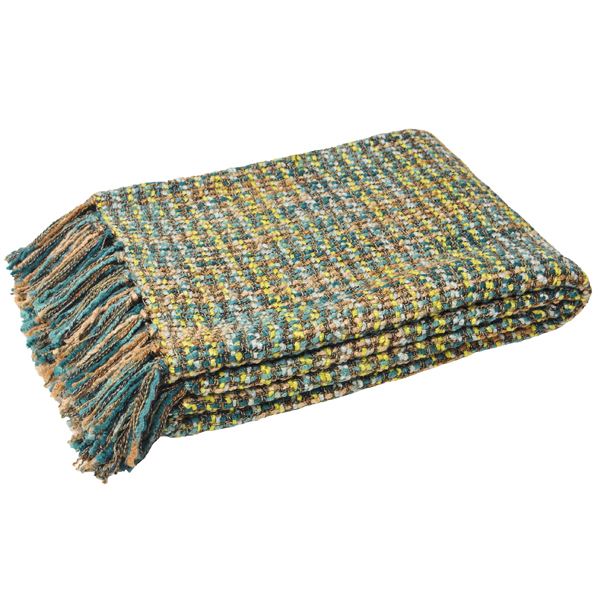 Paoletti Baoli Woven Weave Fringed Throw, 140 x 180 Cm