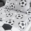 Catherine Lansfield Brushed Cotton Football Stars Double Fitted Sheet