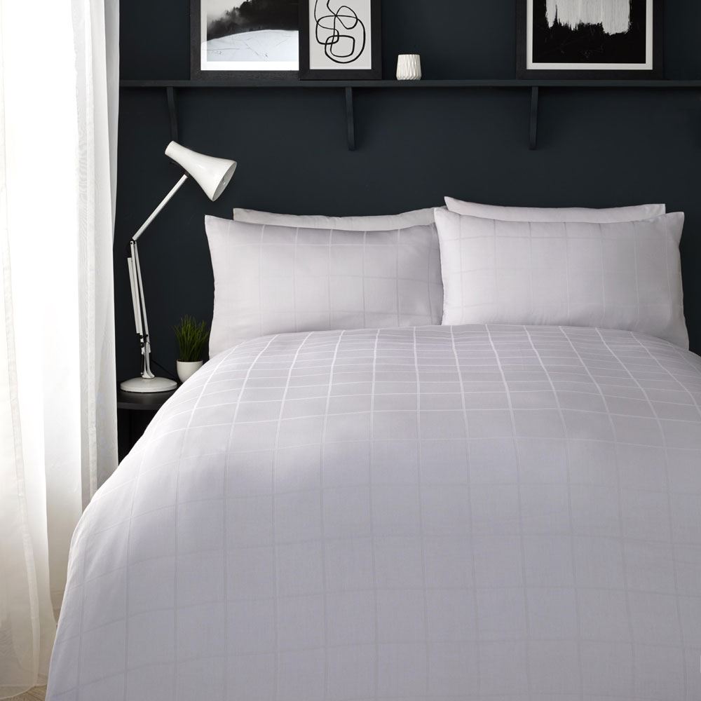 Appletree Boutique Sorelle Check 100% Cotton 200 Thread Count Duvet Cover Set