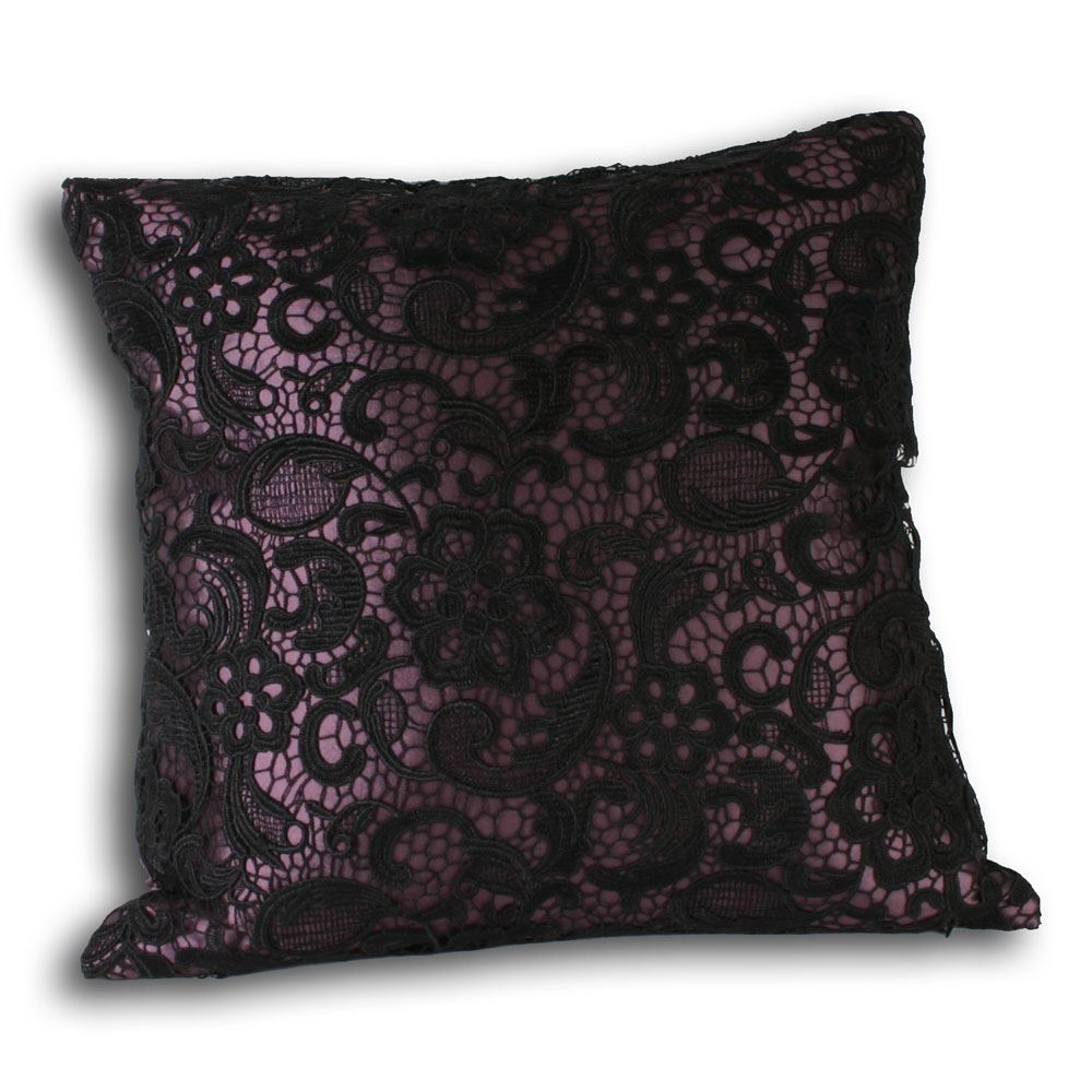 Riva Home Macrame Embrodered Lace Pattern Cushion Cover