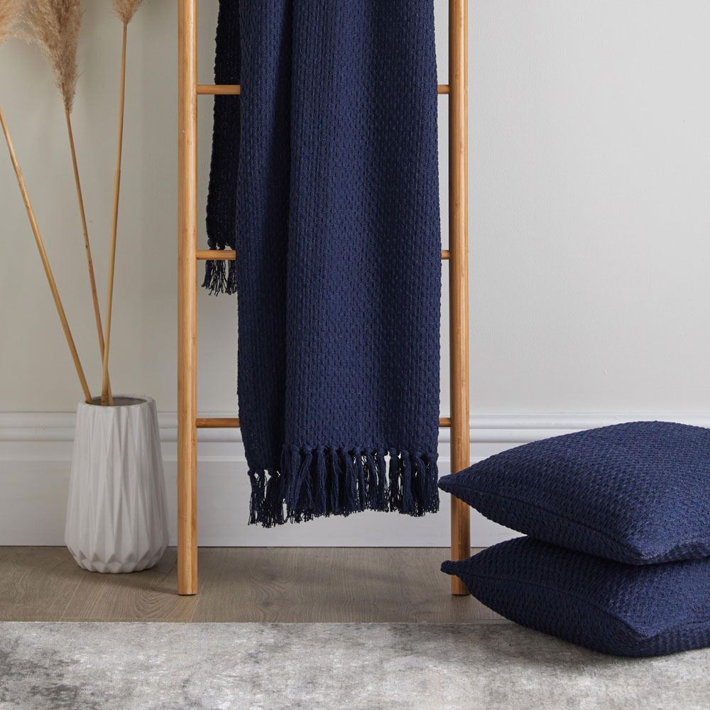 Drift Home Hayden Textured Weave Eco-Friendly 100% Recycled Cotton Throw
