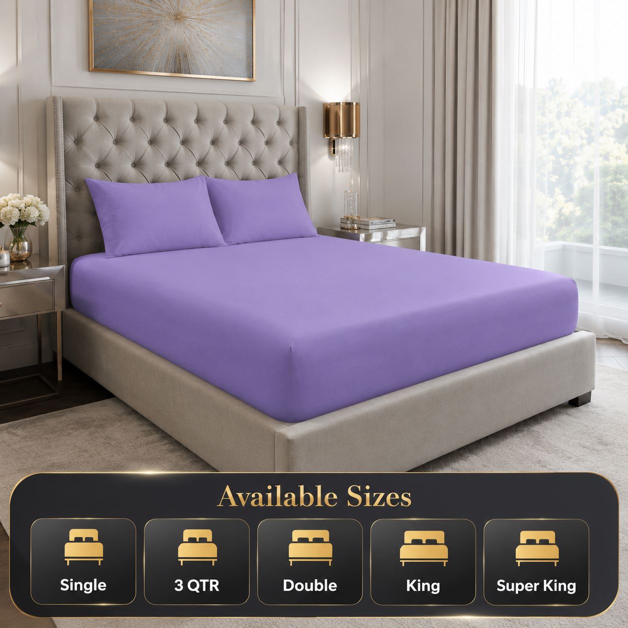Night Zone Easy-care extra deep fitted sheets