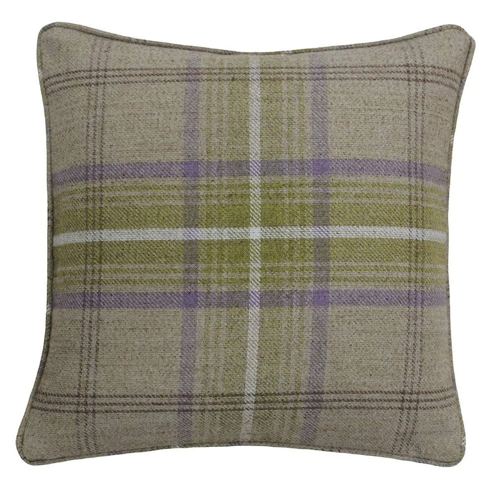Riva Paoletti Aviemore Heritage Tartan Check Faux Wool Piped Cushion Cover