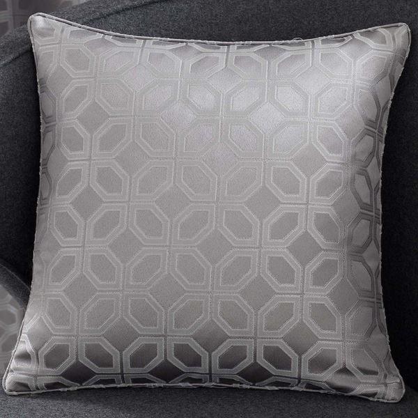 Curtina Oriental Squares Geometric Textured Piped Cushion Cover