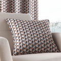 Fusion Prado Geometric Woven Jacquard Piped Edge Filled Cushion