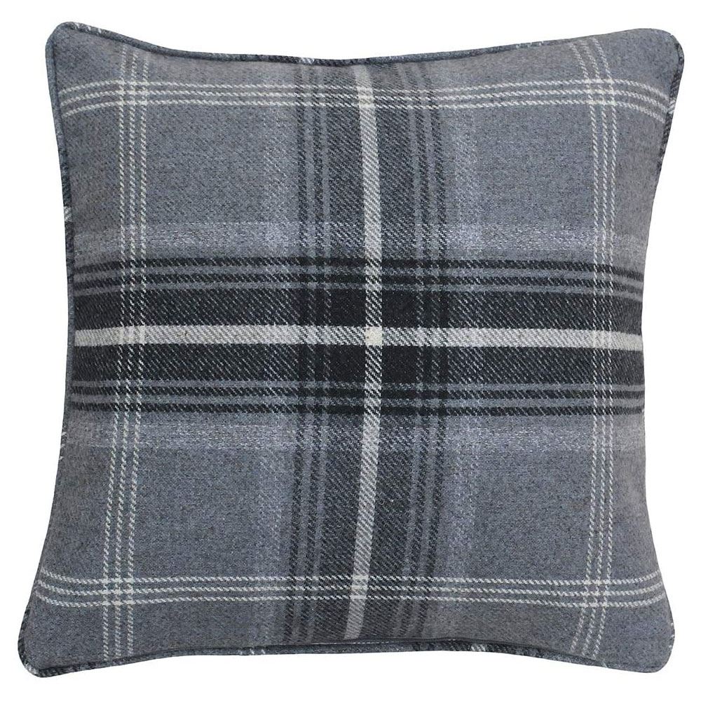 Riva Paoletti Aviemore Heritage Tartan Check Faux Wool Piped Cushion Cover
