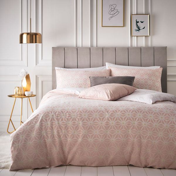 Furn Tessellate Geometric Print Reversible Duvet Cover Set