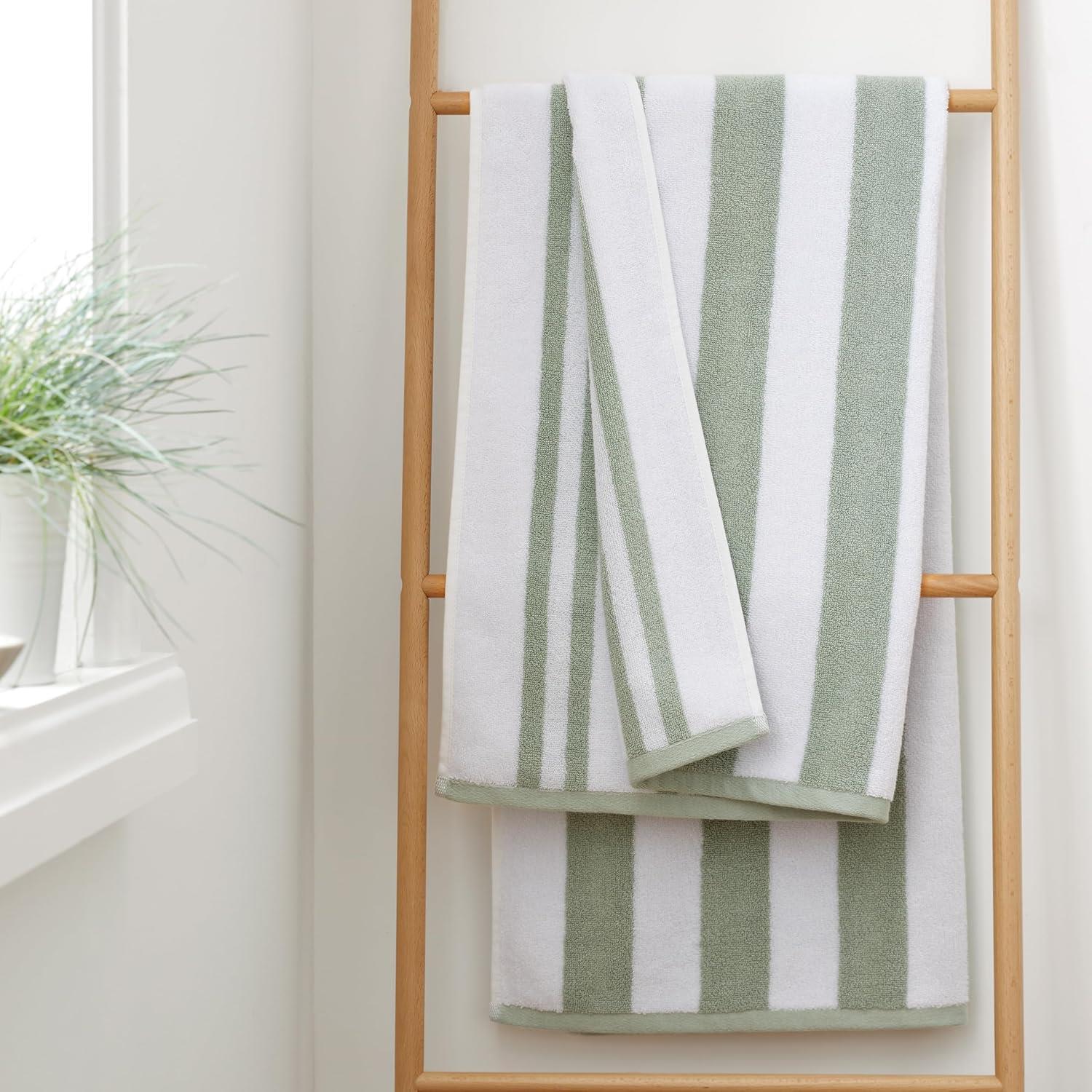 Bianca Reversible Stripe Jacquard 100% Cotton 600gsm Bath Sheet