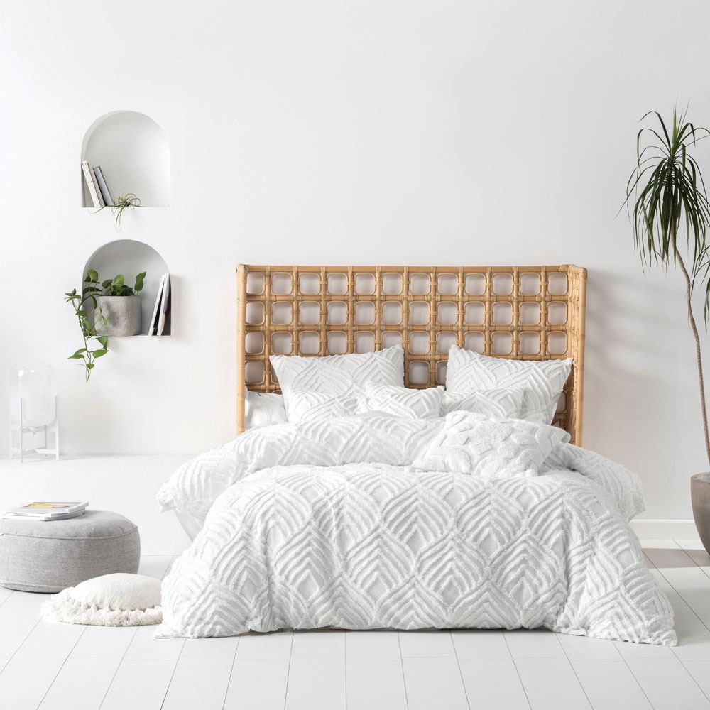 Linen House Palm Springs 100% Cotton Chenille Tuffted Duvet Cover Set