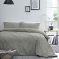 Serene Dart Pleated Boutique Duvet Cover Set