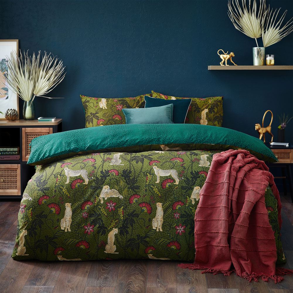Furn Tropica Cheetah Print Reversible Duvet Cover Set