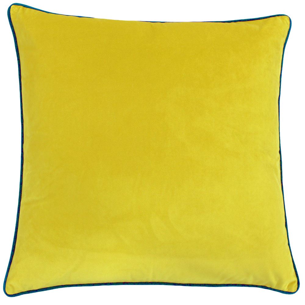Riva Paoletti Meridian Faux Velvet Piped Cushion Cover