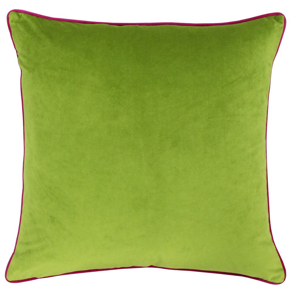 Riva Paoletti Meridian Faux Velvet Piped Cushion Cover