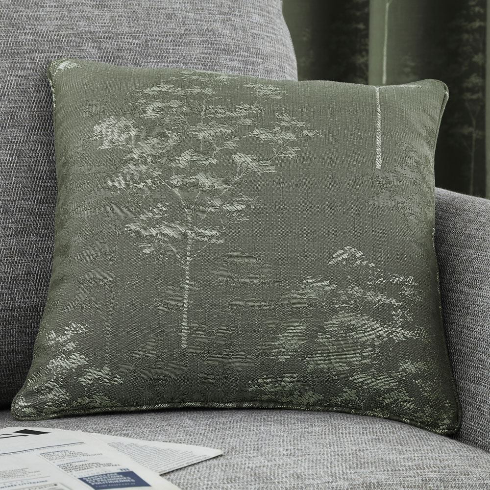 Curtina Elmwood Floral Print Cushion Cover, 43 x 43 Cm