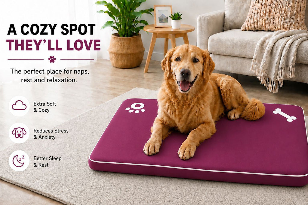 Night Zone Super Soft Bone & Paw Pet Bed Mat