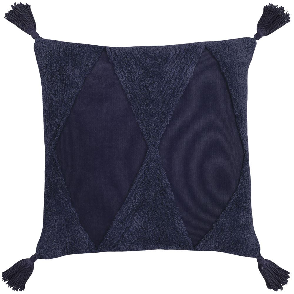 Furn Kantha Tufted 100% Cotton Tasselled Cushion Cover