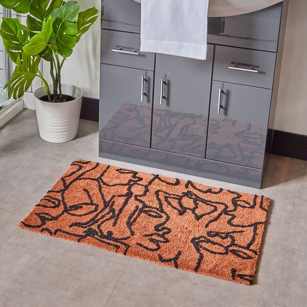Furn Everybody Abstract 100% Cotton Bath Mat