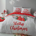 Catherine Lansfield Slothy Christmas Reversible Easy Care Duvet Cover Set