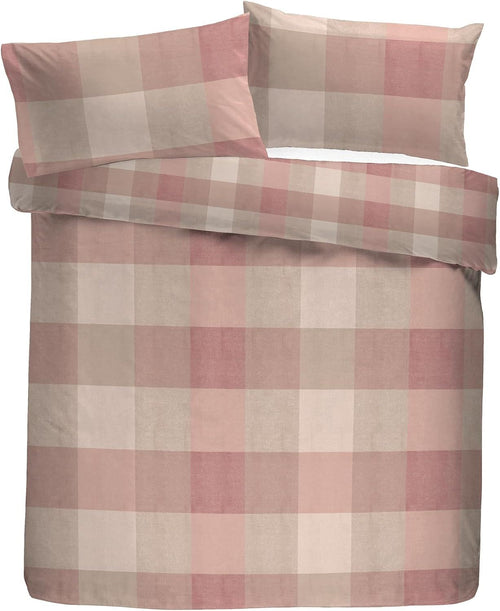 Appletree Hygge Ashford Check 100% Brushed Cotton Duvet Cover Set