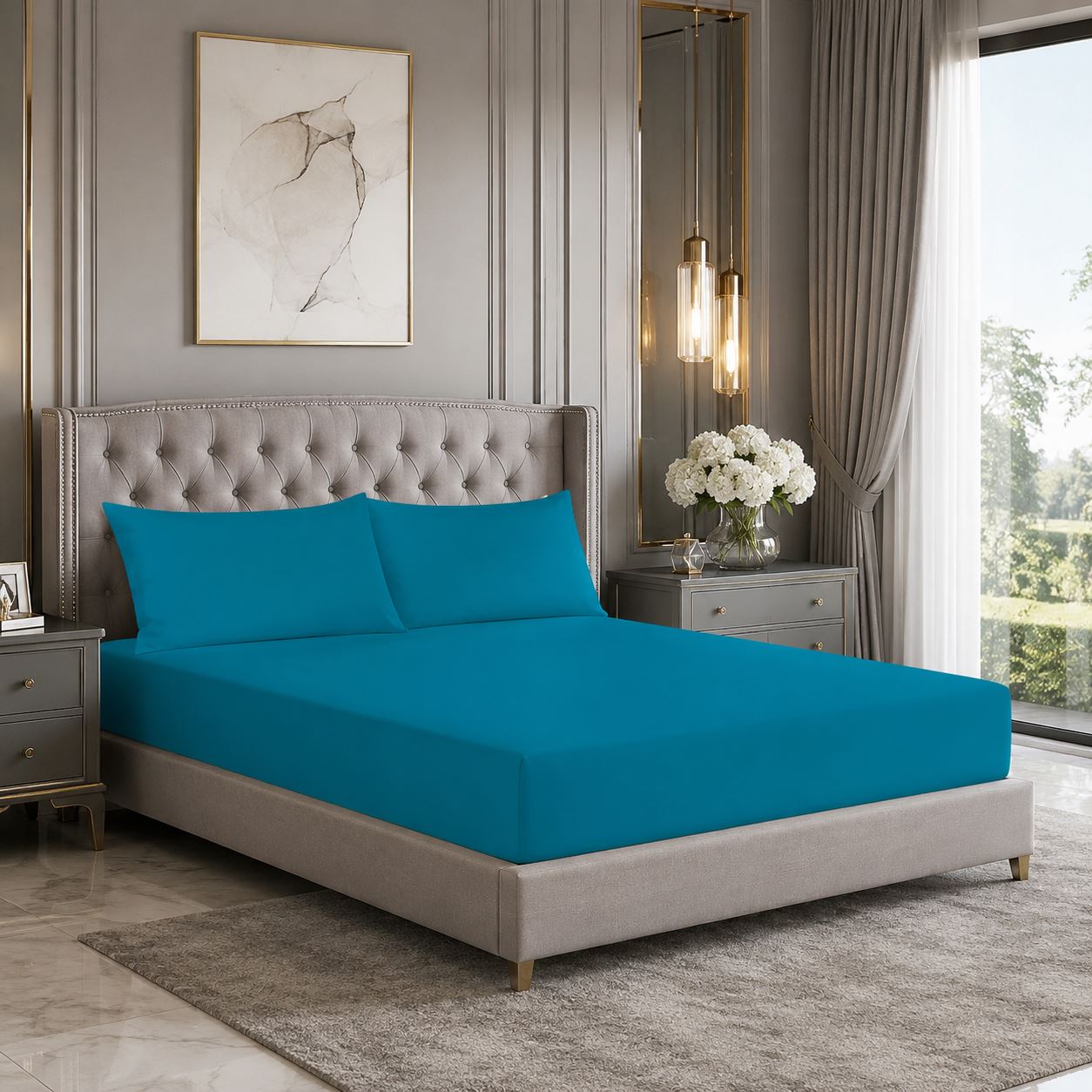 Night Zone Easy-care extra deep fitted sheets