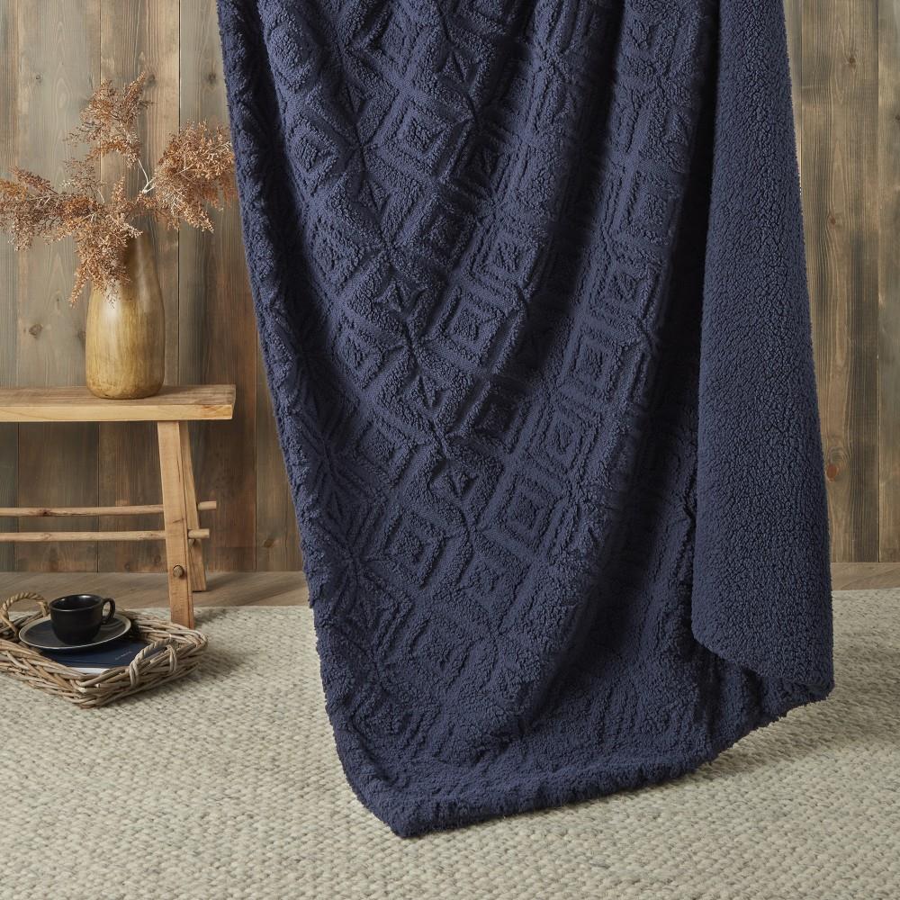Fusion Snug Romo Tufted Teddy Fleece Sherpa Throw