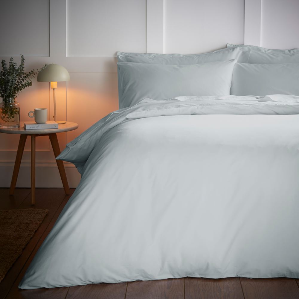 Bianca Tencel Plain Dye Cotton Rich Percale 200 Thread Count Duvet Cover and Pillowcase Set