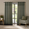 Catherine Lansfield Melville Woven Texture Eyelet Curtains