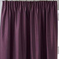 Emma Barclay Faux Silk Pencil Pleat Lined Curtains, Aubergine, 66 x 54 Inch