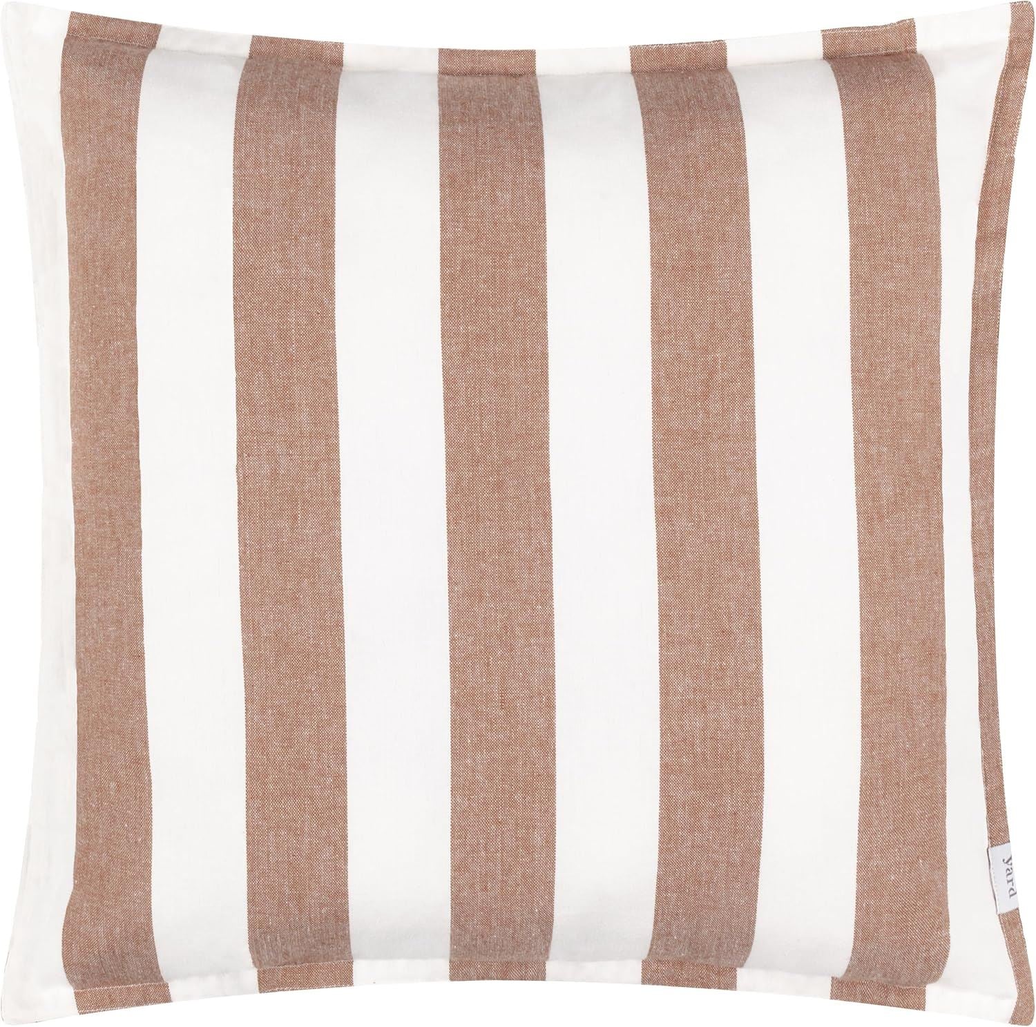 Yard Hayle Stripe Woven Water Resistant Outdoor Oxford Edge Cushion Cover