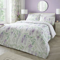 Dreams & Drapes Wisteria Floral Print Reversible Easy Care Duvet Cover Set
