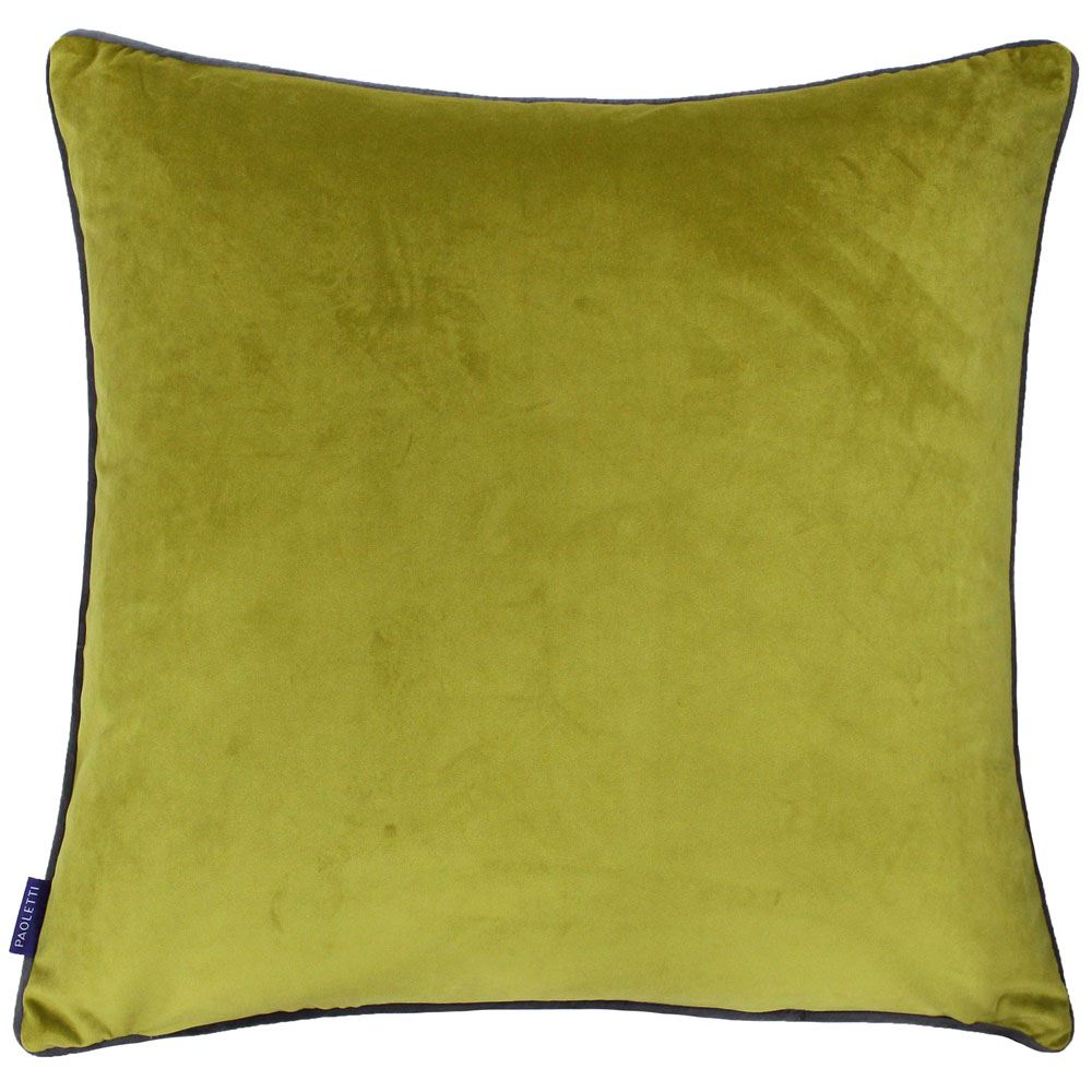 Riva Paoletti Meridian Faux Velvet Piped Cushion Cover