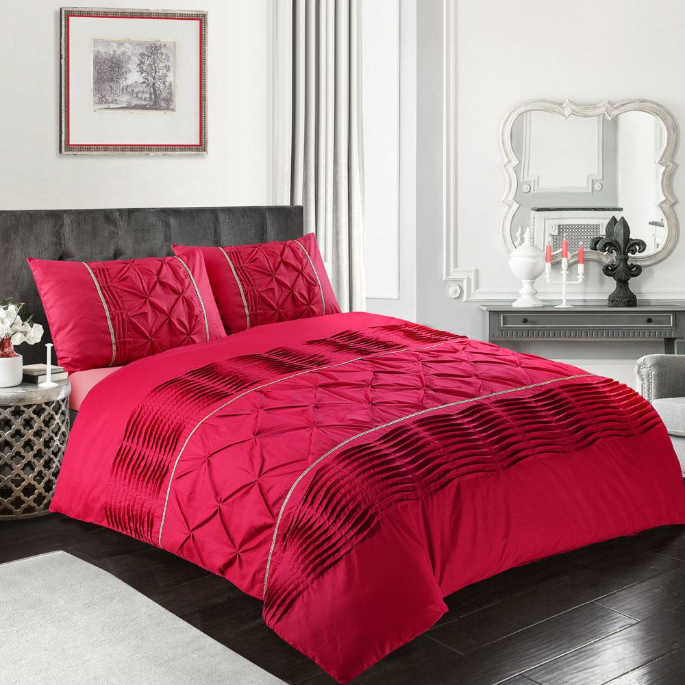 Night Zone Eleanor Pintuck Duvet Cover Set
