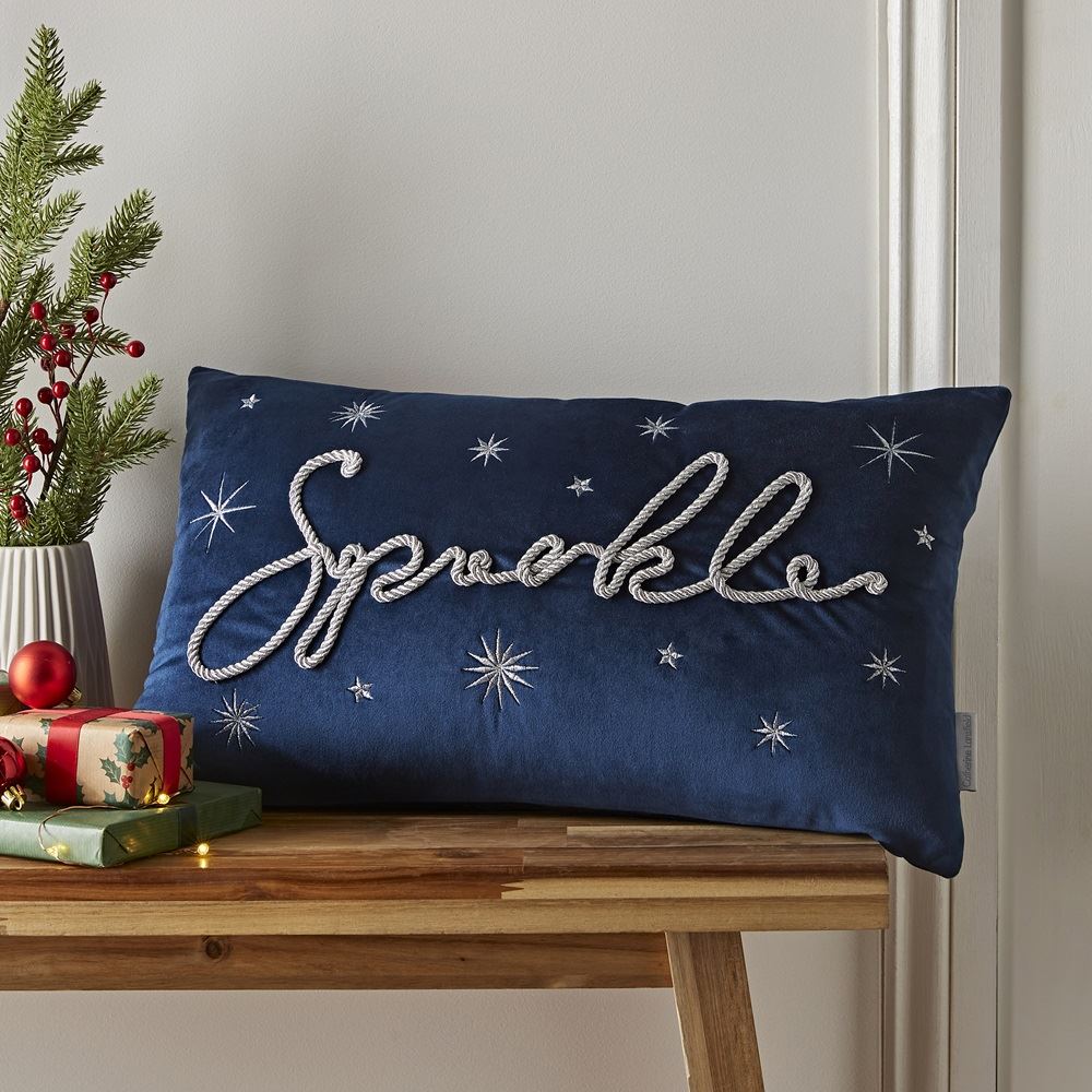 Catherine Lansfield Christmas Sparkle Soft Touch Cushion Cover