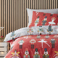 Fusion Christmas Nutcracker Easy Care Reversible Duvet Cover Set
