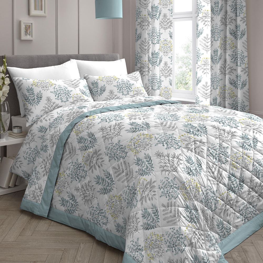Dreams & Drapes Emily Botanical Quilted Bedspread