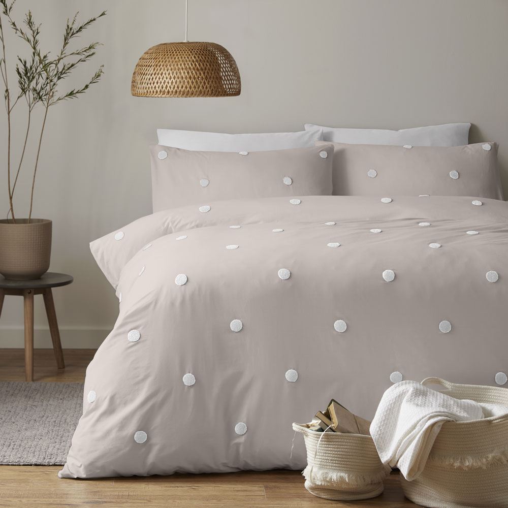 Appletree Signature Dot Garden 100% Cotton Tufted Duvet Cover Set