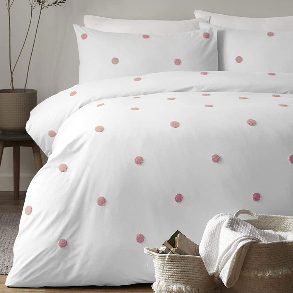 Appletree Signature Dot Garden 100% Cotton Tufted Duvet Cover Set