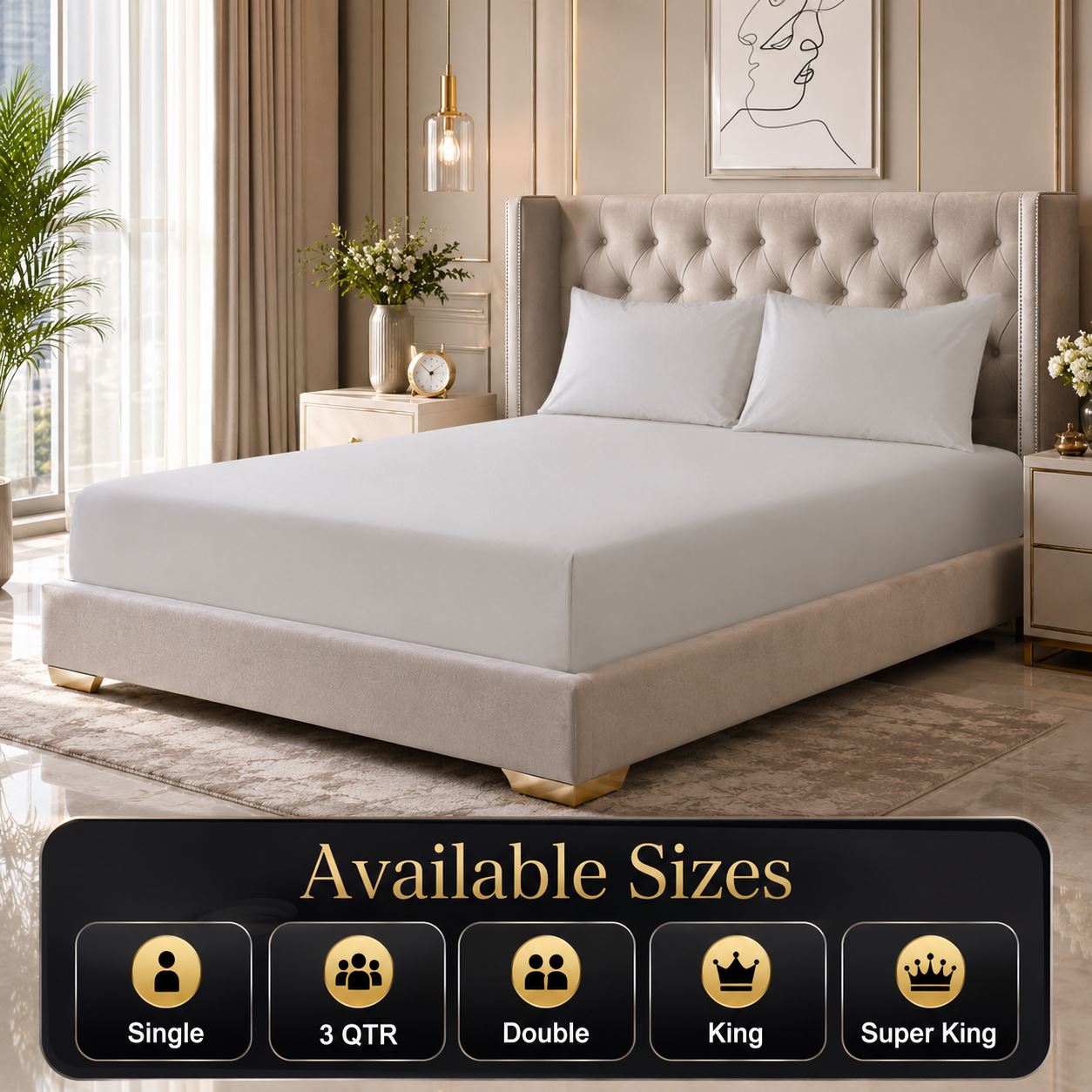 Night Zone Easy-care extra deep fitted sheets