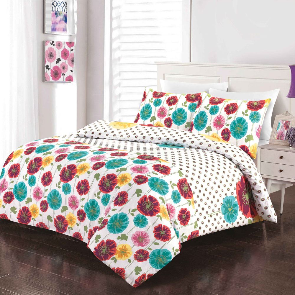 Night Zone Penelope Floral Reversible Duvet Cover Set, Multi